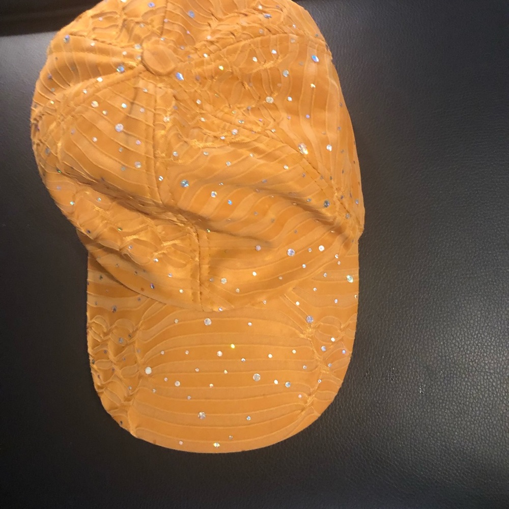 Small orange yellow sequence hat